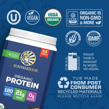 Load image into Gallery viewer, Indulge in Organic Chocolate Warrior Blend Performance Protein - 35.52 OZ of Pure Plant Power!