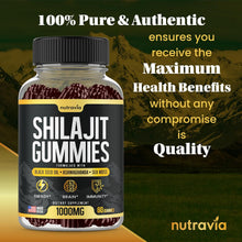 Load image into Gallery viewer, Shilajit Gummies - 3 in 1 with Sea Moss, Black Seed Oil, Ashwagandha - Natural Formula Shilajit Supplement 85+ Trace Minerals, Pure Himalayan Shilajit Gold Gomitas De Shilajit, USA Made (60 Gummies)