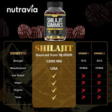 Load image into Gallery viewer, Shilajit Gummies - 3 in 1 with Sea Moss, Black Seed Oil, Ashwagandha - Natural Formula Shilajit Supplement 85+ Trace Minerals, Pure Himalayan Shilajit Gold Gomitas De Shilajit, USA Made (60 Gummies)
