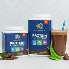 Load image into Gallery viewer, Unleash Your Inner Warrior with Chocolate Warrior Strength - Plant-Based Protein &amp; Creatine Blend (36.1 Oz)
